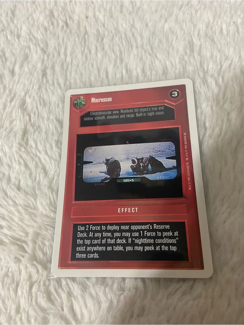 Star Wars Customizable Card Game 'Macroscan' Effect Card - Red/Black